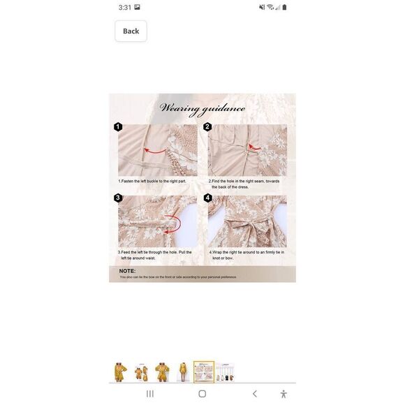 New XL Farysays Lace Wrap Mini Dress Floral V-Neck Yellow Gold Short Dress NWOT - Picture 4 of 9